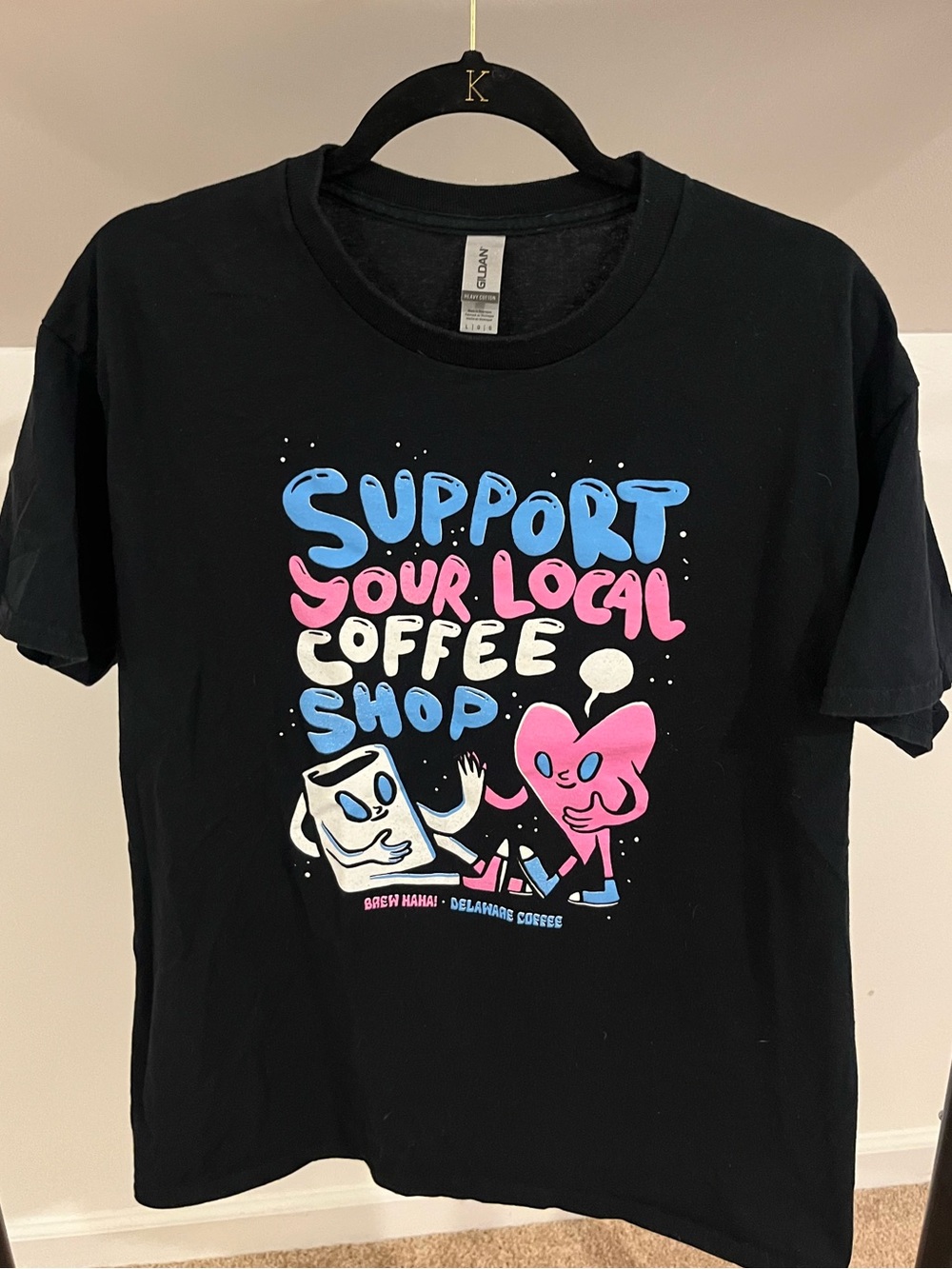 Support Your Local Coffee Shop Brew HaHa Graphic Tee
